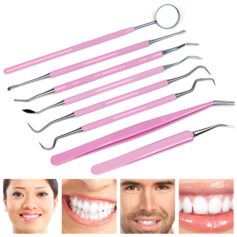 1pc Pink Dental Tweezers Probe - Dental Mirror Probe recension och pris