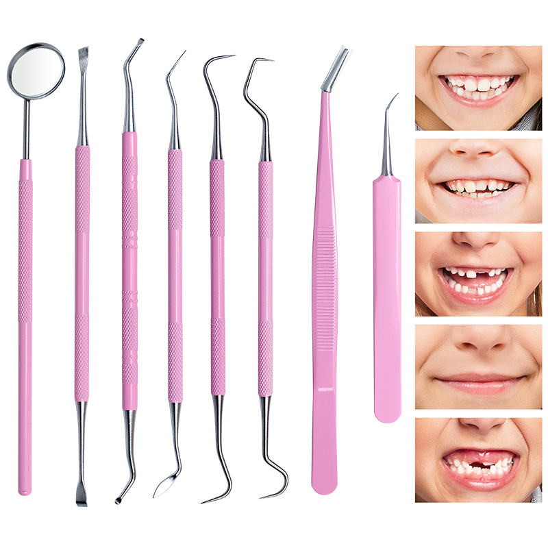 1pc Pink Dental Tweezers Probe - Dental Mirror Probe recension och pris