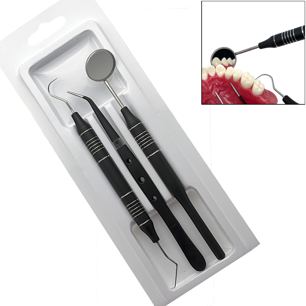 3Pcs/set Dental Mirror kit Mou - Dental Mirror Probe recension och pris