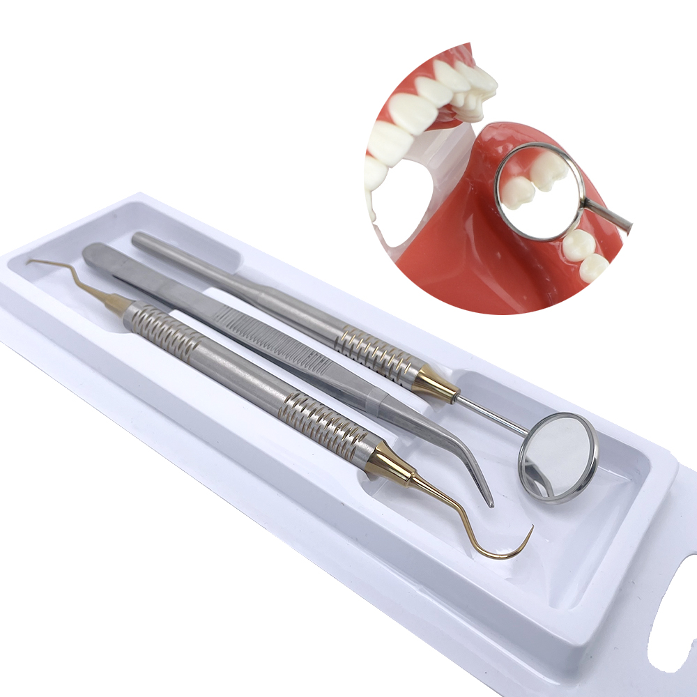 3Pcs/set Dental Mirror kit Mou - Dental Mirror Probe recension och pris
