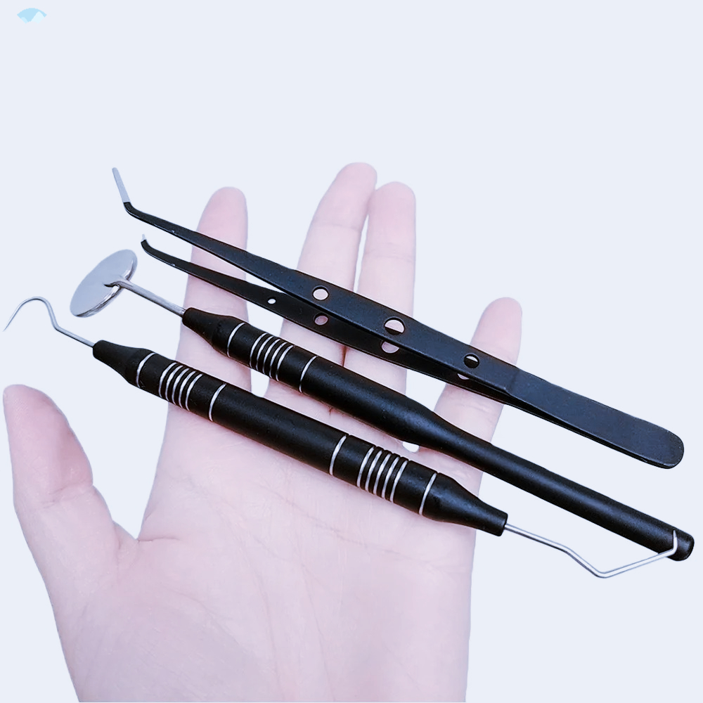 Black Gold 3Pcs Dental Instrum - Dental Mirror Probe recension och pris