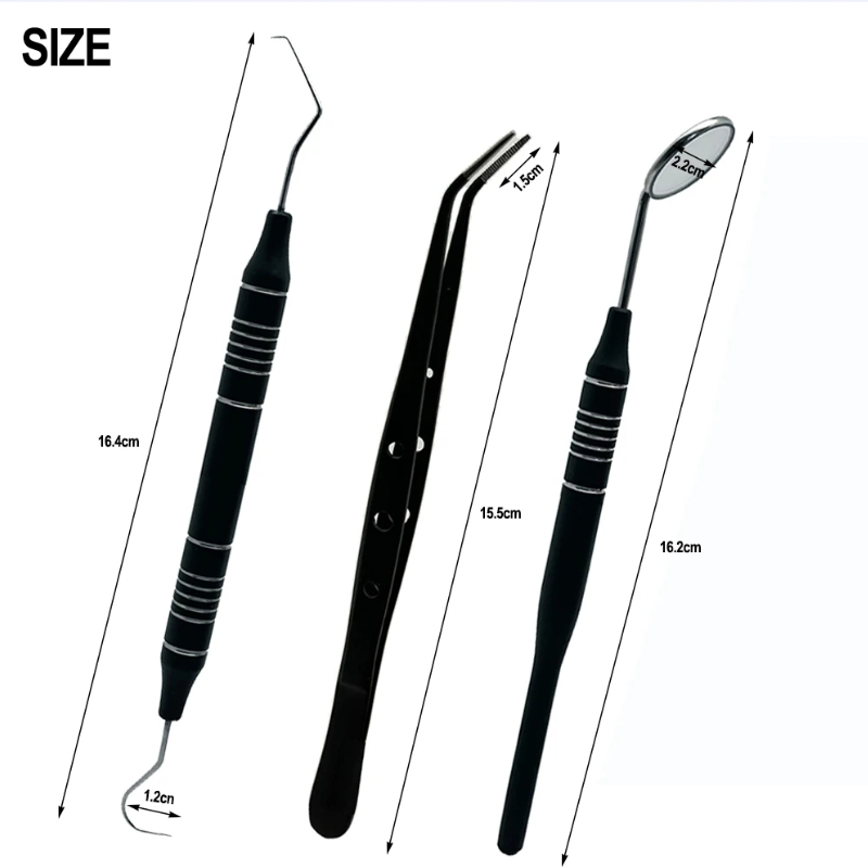 3Pcs/set Dental Mirror kit Mou - Dental Mirror Probe recension och pris