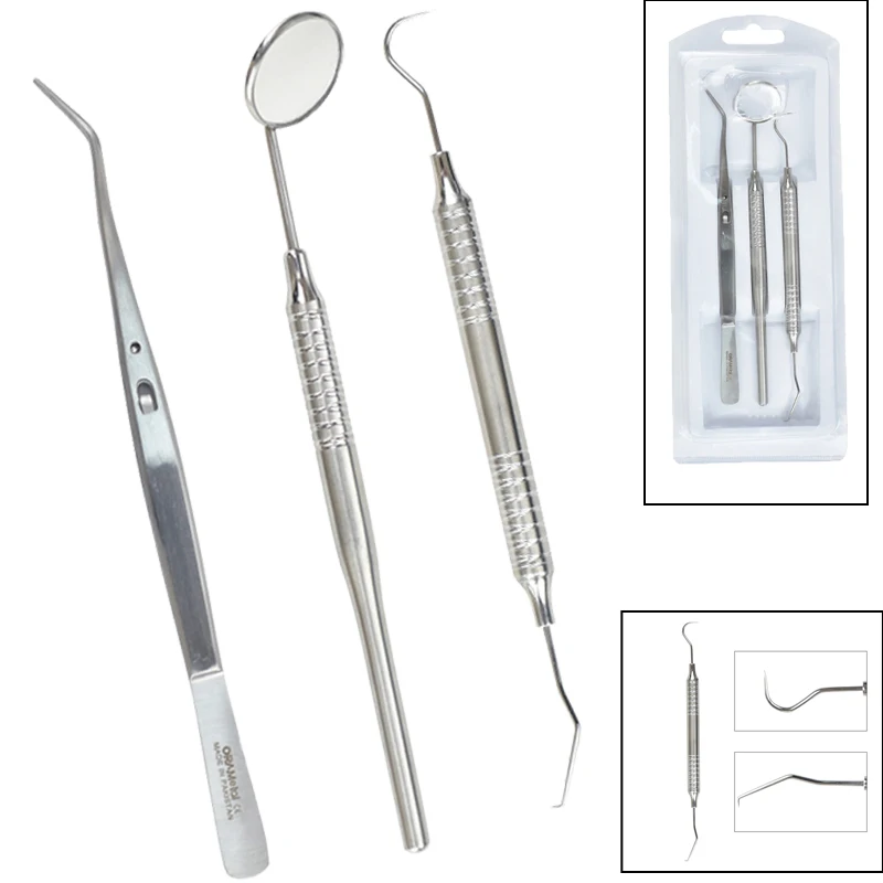3Pcs Dental Stainless Steel Mi - Dental Mirror Probe recension och pris